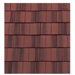 Redland DuoPlain Concrete Roofing Tile - Rustic Red - 330mm x 268mm