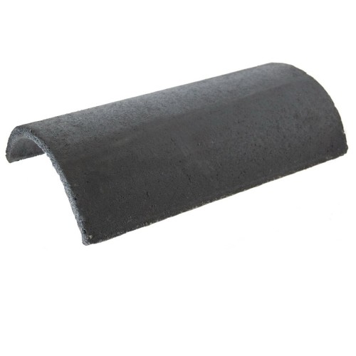 Redland Concrete Half Round Hip Tile - Black - 256mm x 450mm