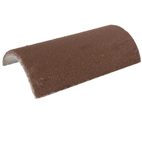 Redland Concrete Half Round Hip Tile - Brown - 256mm x 450mm
