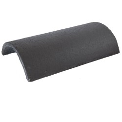 Redland Concrete Half Round Hip Tile - Charcoal Grey - 256mm x 450mm