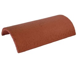 Redland Concrete Half Round Hip Tile - Red - 256mm x 450mm