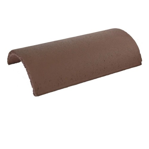 Redland Concrete Half Round Hip Tile - Rustic Brown - 256mm x 450mm