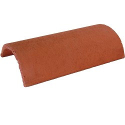 Redland Concrete Half Round Hip Tile - Terracotta - 256mm x 450mm