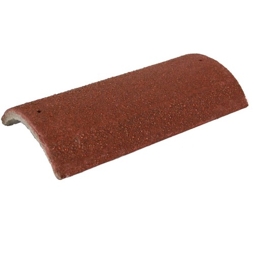 Redland Heathland Concrete Third Round Hip Tile - Antique Red - 233mm x 450mm