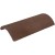 Redland Heathland Concrete Third Round Hip Tile - Tudor Brown - 233mm x 450mm