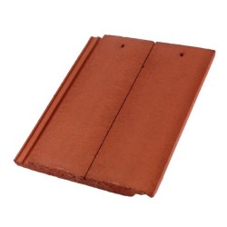 Redland Mini Stonewold Half Slate Pair - Interlocking Concrete Roof Slate - Terracotta - 334mm x 418mm