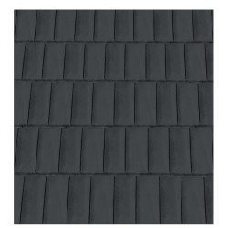Redland MockBond Mini Stonewold Interlocking Concrete Roof Slate - Charcoal Grey - 334mm x 418mm