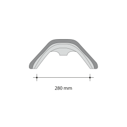 Roben Bergamo Basic Ridge Tile 380mm x 280mm Roben Bergamo Basic Ridge Tile 380mm x 280mm