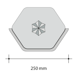 Roben Bergamo End Of The Ridge Tile, Initial 250 x 185mm Roben Bergamo End Of The Ridge Tile, Initial 250 x 185mm