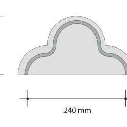 Roben Initial Ridge Tile Half-Round Big