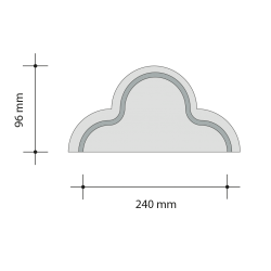 Roben Initial Ridge Tile Half-Round Big Roben Initial Ridge Tile Half-Round Big