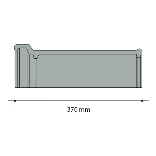 Roben Basic Ridge Tile 370 x 240mm Roben Basic Ridge Tile 370 x 240mm