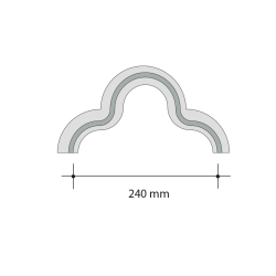 Roben Basic Ridge Tile 370 x 240mm Roben Basic Ridge Tile 370 x 240mm