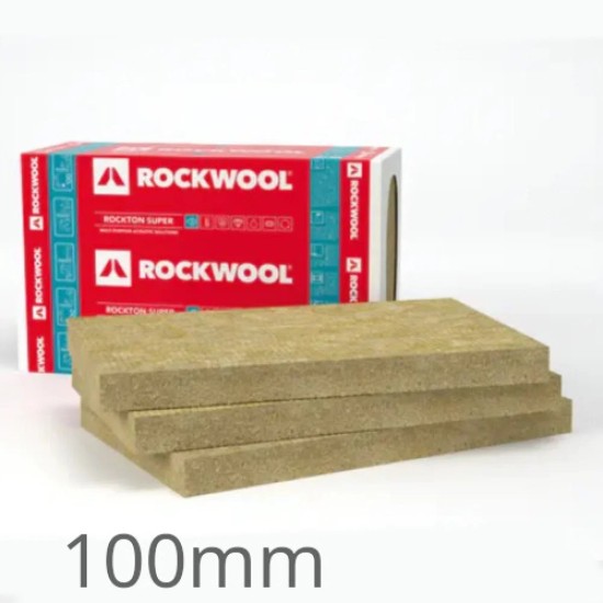 Rockwool 100mm Rockton Insulation Slab - 1000mm x 610mm (6 pcs)