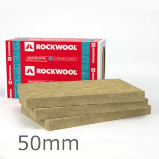Rockwool 50mm Rockton Insulation Slab - 1000mm x 610mm (12 pcs)