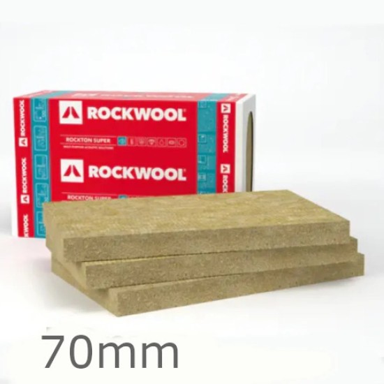 Rockwool 70mm Rockton Insulation Slab - 1000mm x 610mm (8 pcs)
