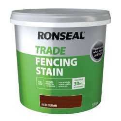 Ronseal Trade Fencing Stain Red CEDAR 5L Ronseal Trade Fencing Stain Red CEDAR 5L