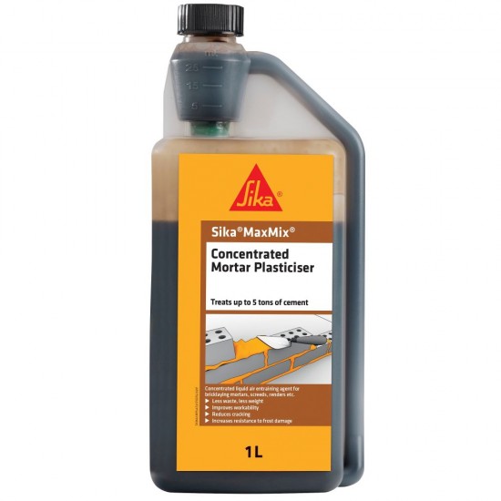 Sika Maxmix Concentrated Plasticiser 1L Sika Maxmix Concentrated Plasticiser 1L