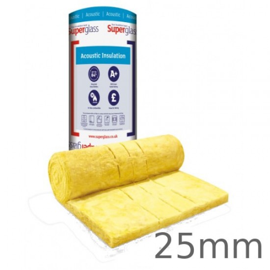 25mm Superglass Insulation Roll Multi Acoustic (Split 2 x 600mm) 25mm Superglass Insulation Roll Multi Acoustic (Split 2 x 600mm)