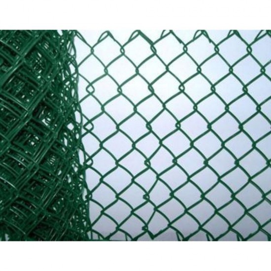 50mm x 900mm x 3.15mm x 25m Tenax Green Plastic Coated Chainlink Fence