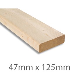Sawn Treated Carcassing Timber C16 - 47mm x 125mm (FIN SIZE 45mm x 120mm) Sawn Treated Carcassing Timber C16 - 47mm x 125mm (FIN SIZE 45mm x 120mm)