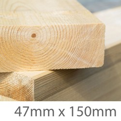 Sawn Treated Carcassing Timber C16 - 47mm x 150mm (FIN SIZE 45mm x 145mm) Sawn Treated Carcassing Timber C16 - 47mm x 150mm (FIN SIZE 45mm x 145mm)
