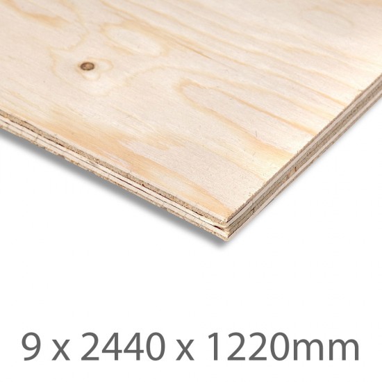 9 x 2440 x 1220mm Spruce Plywood 111/111 EXT
