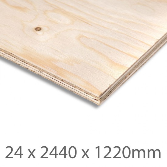 24 x 2440 x 1220mm Spruce Plywood 111/111 EXT
