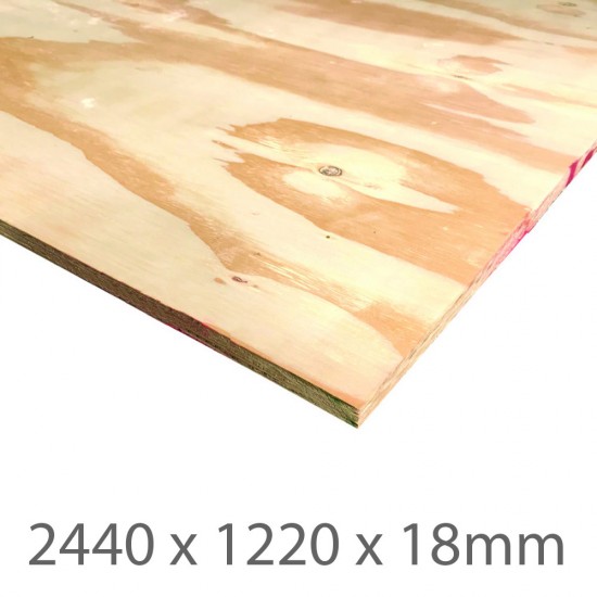 2440 x 1220 x 18mm Pine Structural Plywood EXT CCX CE2