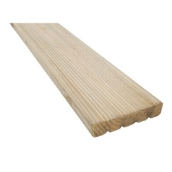 29mm x 124mm x 4.8m Pressure Treated Timber Decking Board (Fin Size 26mm x 120mm x 4.8m) 29mm x 124mm x 4.8m Pressure Treated Timber Decking Board (Fin Size 26mm x 120mm x 4.8m)