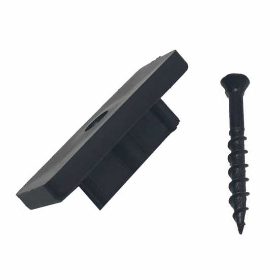 40mm x  17mm x 12mm Composite Decking Plastic Fixing Clips and Screws (100 Per Bag)