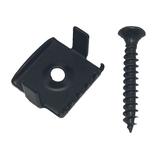 22mm x 18mm x 11mm Composite Decking Stainless Steel Locking Clips and Screws (25 Per Bag)