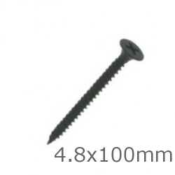 Black Drywall Screws 4.8 x 100mm Fine Thread (200 pcs) Black Drywall Screws 4.8 x 100mm Fine Thread (200 pcs)