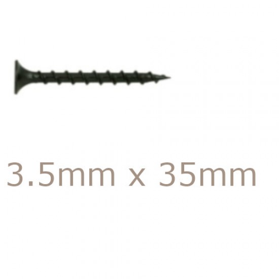 Box of 1000 3.5x35mm Drywall Screws - Coarse Thread Sharp Point