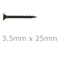 Box of 1000 3.5x25mm Drywall Screws - Coarse Thread Sharp Point Box of 1000 3.5x25mm Drywall Screws - Coarse Thread Sharp Point