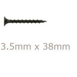 Box of 1000 3.5x38mm Drywall Screws - Coarse Thread Sharp Point Box of 1000 3.5x38mm Drywall Screws - Coarse Thread Sharp Point