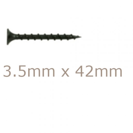 Box of 1000 3.5x42mm Drywall Screws - Coarse Thread Sharp Point