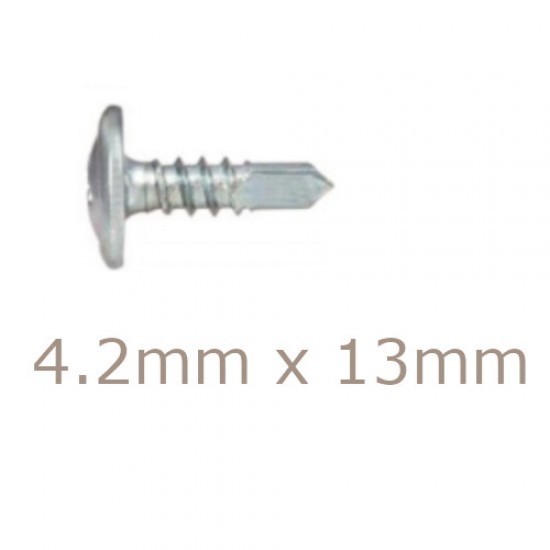 Box of 1000 4.2x13mm Wafer Head Screw with Drill Point for Thicker Gauge Steel