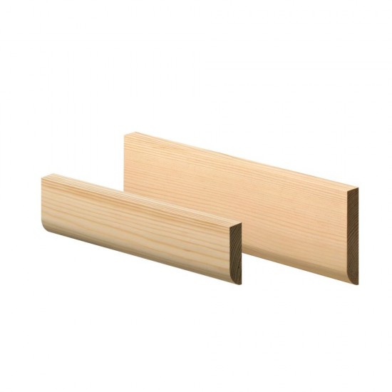 19 x 50mm x 2.1m Timber Architrave Large Round (Fin Size 14.5mm x 44mm)