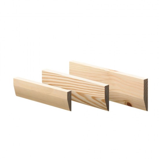 19 x 50mm x 3m Metsa Timber Architrave Chamfered and Round (Fin Size 14.5mm x 44mm)