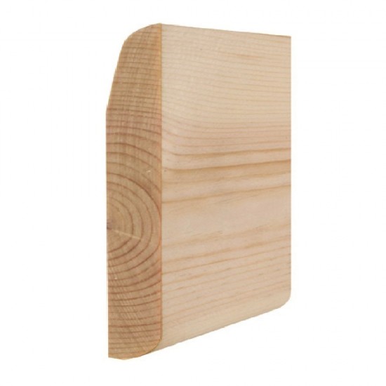 19mm x 75mm Skirting Board Timber Chamfered and Round Pencil Round Best Pattern (Fin Size 15mm x 69mm)