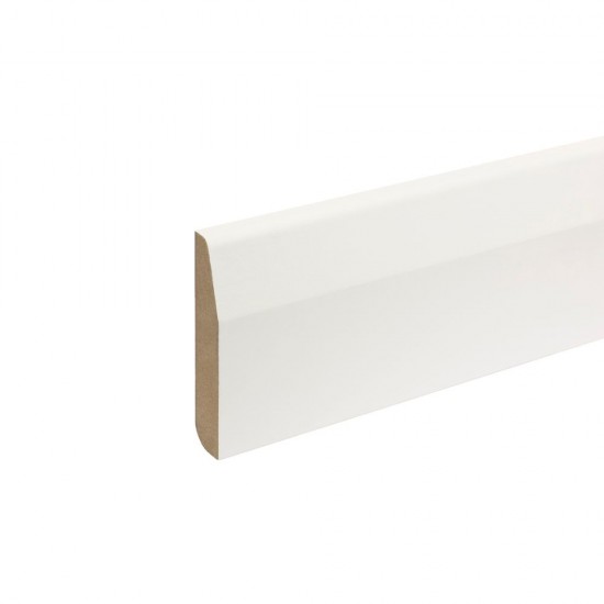 18mm x 94mm x 4.4m MDF Painted Truprofile Pencil/Chamfered Round Skirting