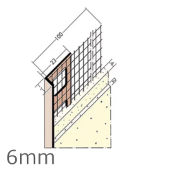 6mm PVC Render Stop Bead Mesh Wing 6mm PVC Render Stop Bead Mesh Wing