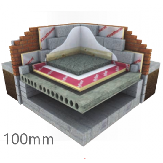 Xtratherm 100mm Thin-R Hyfloor XT/HYF Under Floor PIR Insulation Board (4 pcs)