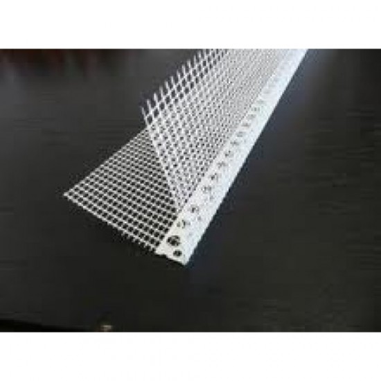 Plastic corner bead used with fibreglass mesh 2.5m Plastic corner bead used with fibreglass mesh 2.5m