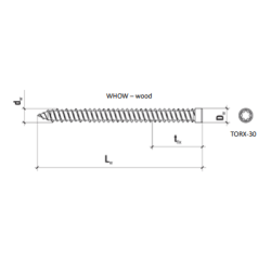 7.5 x 182mm Concrete Frame Screw With Pan Head - WHOW (100) 7.5 x 182mm Concrete Frame Screw With Pan Head - WHOW (100)