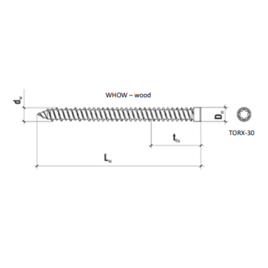 7.5 x 132mm Concrete Frame Screw With Pan Head - WHOW (100)