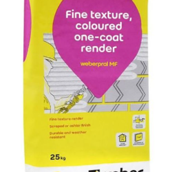 Weber Weberpral MF Through-Coloured One-Coat Monocouche Render Silver Pearl 25kg