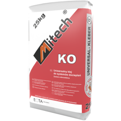 MITECH KO - UNIVERSAL ADHESIVE FOR FOAMED POLYSTYRENE-BASED THERMAL INSULATION SYSTEMS 25kg MITECH KO - UNIVERSAL ADHESIVE FOR FOAMED POLYSTYRENE-BASED THERMAL INSULATION SYSTEMS 25kg