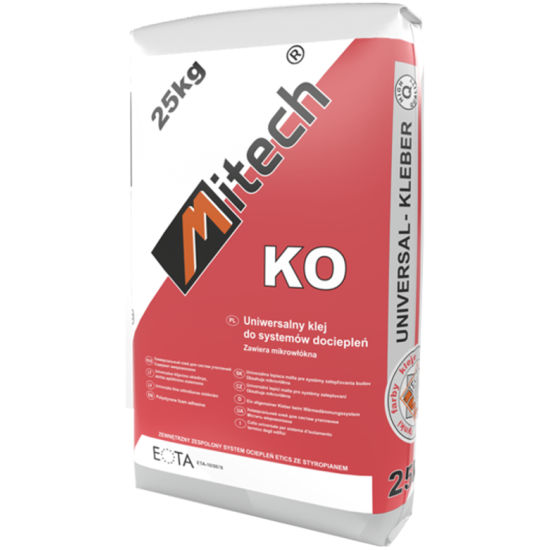MITECH KO - UNIVERSAL ADHESIVE FOR FOAMED POLYSTYRENE-BASED THERMAL INSULATION SYSTEMS 25kg